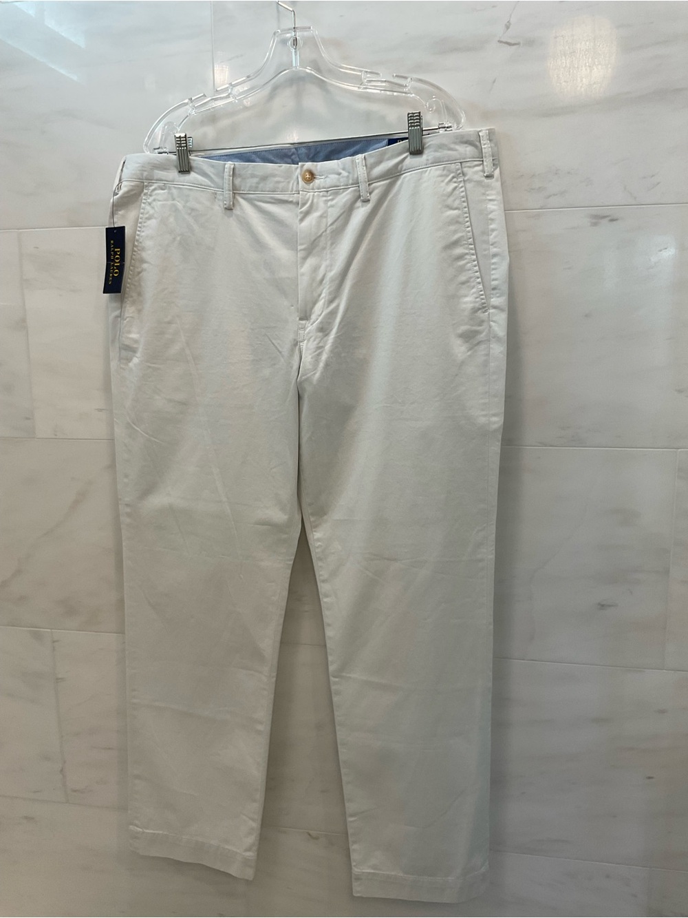 POLO Ralph Lauren WHITE Stretch Straight Fit Chino Pants size 38-30 T75